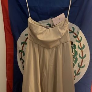 BHLDN Elsie gown Size 16 Champagne. Unworn NWT